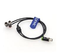 Eonvic Câble audio TA5F mini XLR femelle 5 broches vers double XLR 3 broches à profil bas pour récepteur Lectrosonics SR