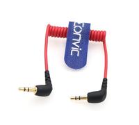 Eonvic Câble audio TRS vers TRS 3,5 mm pour appareil photo Nikon, pour Rode Wireless GO Il VideoMicro Go Pro +, pour microphone DJI Boya Mammoth (rouge)