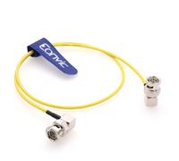 Eonvic Câble coaxial vidéo 12 G HD-SDI BNC vers BNC mâle 75 ohm multicolore pour caméra RF vidéo flexible et fin pour moniteur vidéo (jaune RA vers RA, 60 cm)