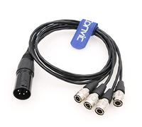 Eonvic Câble d'alimentation 4 broches XLR mâle vers 4 x Hirose 4 broches mâles pour appareils audio Zaxcom 688 664 Zoom F8