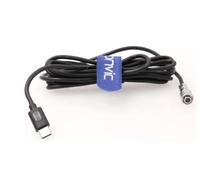 Eonvic Câble d'alimentation BMPCC 4K Weipu SF610 2 broches femelle vers USB Type-C pour appareil photo BMPCC 4K 6K Blackmagic Pocket Cinema (câble droit Weipu 2 broches vers USB C)