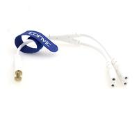 Eonvic Câble d'alimentation IEC320 C8 mâle vers 2 x C7 femelles en Y 125 V 10 A Convertisseur AC 1 entrée 2 sorties Câble d'alimentation polarisé pour moniteur TV LED 30 cm (câble blanc)