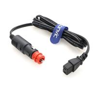 Eonvic Câble d'alimentation pour réfrigérateur de voiture 12 V/24 V avec prise allume-cigare pour glacière Dometic, Alpicool, Waeco CF, ARB, Setpower, ICECO, Mobicool FR40 (S-1,5 m)