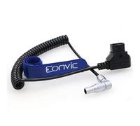Eonvic Câble d'alimentation rotatif à angle droit 2 broches mâle vers D-Tap pour viseur Z CAM E2 S6/F6 Zacuto Gratical EVF (câble rotatif 2 broches vers câble spiralé Dtap)