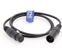 Eonvic Câble d'alimentation XLR 4 broches mâle vers femelle 4 broches pour appareil photo reflex numérique (3 m)