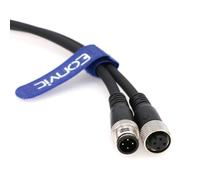 Eonvic Câble de capteur industriel M12 4 broches mâle vers femelle M12 A code droit aviation connecteur moulé câble électrique Profibus