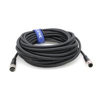 Eonvic Câble de capteur industriel noir M12 A code 4 broches mâle vers femelle, Ethernet Cat 6, compatible Profibus 10 m