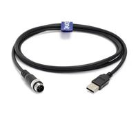 Eonvic Câble de connexion de données industriel M12 5 broches A mâle vers USB 2.0 mâle, haute flexibilité, blindé, moulé IP67, câble étanche 3 m