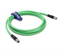 Eonvic Câble de données d'alimentation industriel M8 4 broches A Code mâle vers mâle Cat5e Gigabit Ethernet Shield High Flex pour commutateurs Beckhoff ZK1090-3191 Capteurs 15 m