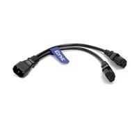Eonvic Câble d'extension répartiteur Y IEC320 C14 vers 2 x C15 pour ordinateur portable, écran HDTV, scanners 2.5A/250V