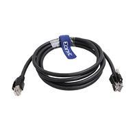 Eonvic Câble Ethernet Gigabit RJ45 coudé avec verrouillage à vis moletée pour caméra CCD industrielle (5 m)