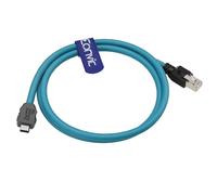 Eonvic Câble Ethernet industriel IX vers Rj45 Cat6A, IX30G-A-10S-CV A-Key mâle 10 Gbit/s Câble blindé High Flex pour commutateurs industriels, automates, caméras de vision industrielle, contrôleurs de