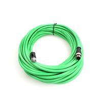 Eonvic Câble Ethernet industriel M12 4 broches mâle vers RJ45 E4 haute flexibilité Cat5e Dynamic PUR (8 m, vert)