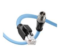 Eonvic Câble Ethernet industriel M12 Cat6 8 broches mâle X code vers RJ45 pour servomoteurs Cognex In-Sight Basler Camera, PLC, prend en charge Profinet et Ethernet/IP Ethernet/IP 25 m