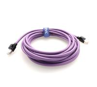 Eonvic Câble Ethernet industriel RJ45 vers RJ45 mâle Cat6 26 AWG haute flexibilité multi-angle Gigabit 8 conducteurs pour commutateurs industriels caméras PoE périphériques Violet 10 m