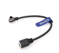 Eonvic Câble Ethernet M12 4 broches D mâle à angle droit vers RJ45 femelle droit industriel haute flexibilité Cat6 blindé étanche 1 m