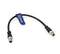 Eonvic Câble Ethernet M12 Cat6e X-Code 8 broches mâle vers 8 broches mâle haute flexibilité pour réseau Ethernet Gigabit industriel pour application industrielle (50 cm)