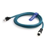 Eonvic Câble Ethernet M12 X 8 broches femelle vers RJ45 Cat-7e haute flexibilité pour caméra industrielle Cognex (1 m)
