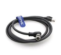 Eonvic Câble Ethernet M12 X Type à angle droit 8 positions vers RJ45 étanche réseau industriel haute flexibilité pour Cognex
