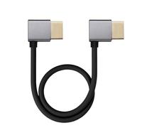 Eonvic Câble HDMI 2.1 8K en silicone 48 Gbit/s ultra haut débit prend en charge 8K @ 60 Hz 4K @ 120 Hz pour appareil photo Sony PXW-FS7/FS7K FX3 FX6 FX9 Canon XF305 XF300 XF705 C700 C500 Mark II Noir