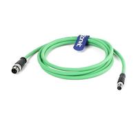 Eonvic Câble industriel M12 4 broches mâle D vers M8 4 broches mâle A Code CAT5e Gigabit Ethernet Shield High Flex pour systèmes d'E/S PLC, capteurs, actionneurs, équipements de réseau de