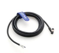 Eonvic Câble industriel M8 4 broches A-Code femelle à angle droit pour ouvrir le connecteur moulé blindé de capteur aéronautique étanche IP67 Cat 5e câble haute flexibilité 3 m