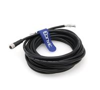 Eonvic Câble industriel M8 4 broches A-Code femelle vers connecteur ouvert moulé blindé Aviation Capteur Câble étanche IP67 Cat 5e High Flex Câble 5 m