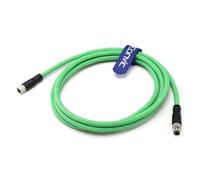 Eonvic Câble industriel M8 4 broches mâle A code vers femelle Cat5e Gigabit Ethernet Shield High Flex pour commutateurs Beckhoff ZK1090-3191 Capteurs Câble de données d'alimentation 1 m