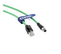 Eonvic Câble industriel M8 4 broches mâle A code vers RJ45 Cat5e Gigabit Ethernet Shield High Flex pour commutateurs industriels Beckhoff ZK1090-3191 15 m