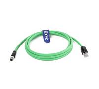 Eonvic Câble industriel M8 4 broches mâle A code vers RJ45 Cat5e Gigabit Ethernet Shield High Flex pour commutateurs industriels Beckhoff ZK1090-3191 2 m
