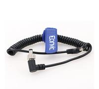 Eonvic Câble spiralé 2,1 mm CC à angle droit vers prise CC verrouillable pour Atomos Shogun
