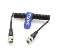 Eonvic Câble vidéo 3G HD-SDI BNC vers BNC 75 Ohm Câble coaxial spiralé pour caméra 4K 1080P 3G HD SDI Moniteur Enregistreur Vedio (droit à droit)