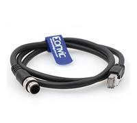 Eonvic Câbles Ethernet industriels M12 8 broches mâle vers RJ45 haute flexibilité blindé avec fonction de verrouillage pour caméra Cognex industrielle (2 m)