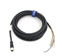 Eonvic CCBL-05-01 DataMan 260 Câble d'alimentation série IO pour caméra Cognex M12 12 broches femelle vers câbles volants (5 m)