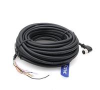 Eonvic Cognex Câble d'alimentation 24 V CCB-PWRIO à angle droit M12 12 broches femelle A code à ouvrir pour capteurs visuels in Sight série 2000 en vue 7000 8000 (30 m)