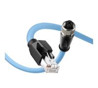 Eonvic Cognex M12 Câble Ethernet X Code 8 broches femelle vers RJ45 Cat6 Câble blindé étanche pour servomoteurs PLC Profinet EtherCAT 25 m