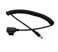 Eonvic connecteur D-Tap mâle vers DC 5.5 x 2.5 mm d'alimentation câble spirale pour DSLR Rig V-mount Anton batterie