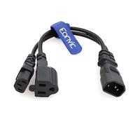 Eonvic Cordon d'alimentation C14 mâle vers C13 femelle standard américain 10 A 2500 W, 30 cm