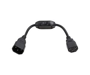 Eonvic Cordon d'alimentation PDU UPS, câble IEC 320 C14 vers C13 avec interrupteur on/off 30 cm