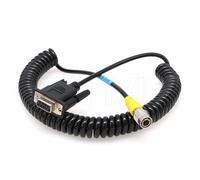 Eonvic D9 6 broches mâle RS232 Interface COM téléchargement de données Câble spiralé pour /Sokkia/Trimble