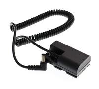EONVIC DC LP-E6 Dummy Batterie Adaptateur d'alimentation câble Spirale Canon 5D3 5D2 7d 60d