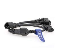 Eonvic IEC 320 C14 Homme à 3 x diviseur Y C13 Femelle Câble d'alimentation 1ft