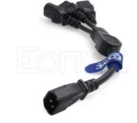 Eonvic IEC 320 C14 Homme à 3 x diviseur Y C13 Femelle Câble d'alimentation 1ft
