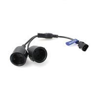 Eonvic IEC 320 C14 mâle - Euro schuko Femelle Adaptateur Court Cordon d'alimentation pour UPS PDU, connecteur de Cordon d'alimentation UPS/PDU de Type européen (2 Voies)