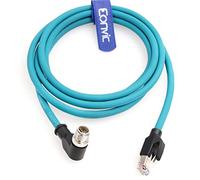 Eonvic M12 X Code Câble Ethernet 8 broches mâle à angle droit vers RJ45 Cat-7e Cognex pour caméra industrielle 3 m
