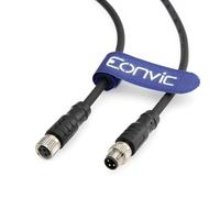 Eonvic M8 - Câble de capteur aéronautique mâle vers femelle à 3 broches A Code, câble électrique blindé et étanche pour réseau de contrôle de l'automatisation industrielle Fieldbus 5 m