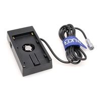 Eonvic Plaque de montage d'alimentation F970 pour batterie Sony NP-F970 F750 F550 vers 12 V Weipu 2 broches femelle pour caméra Blackmagic Cinema BMPCC 4K