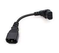 Eonvic Rallonge d'alimentation C14 3 broches mâle vers C13 3 broches femelle à angle droit pour moniteur mural HDTV LED