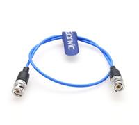 Eonvic TRB Câble d'extension coaxial triaxial BCN mâle vers mâle 1553 50 Ohm blindé à faible perte RF BNC pour équipement de test, diffusion et télécommunications 30 cm
