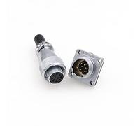 Eonvic ws16 10- Pin Waterproof IP67 Metal male Plug and femelle Square socket Panel installation signal car Electric Aviation Cable Connector